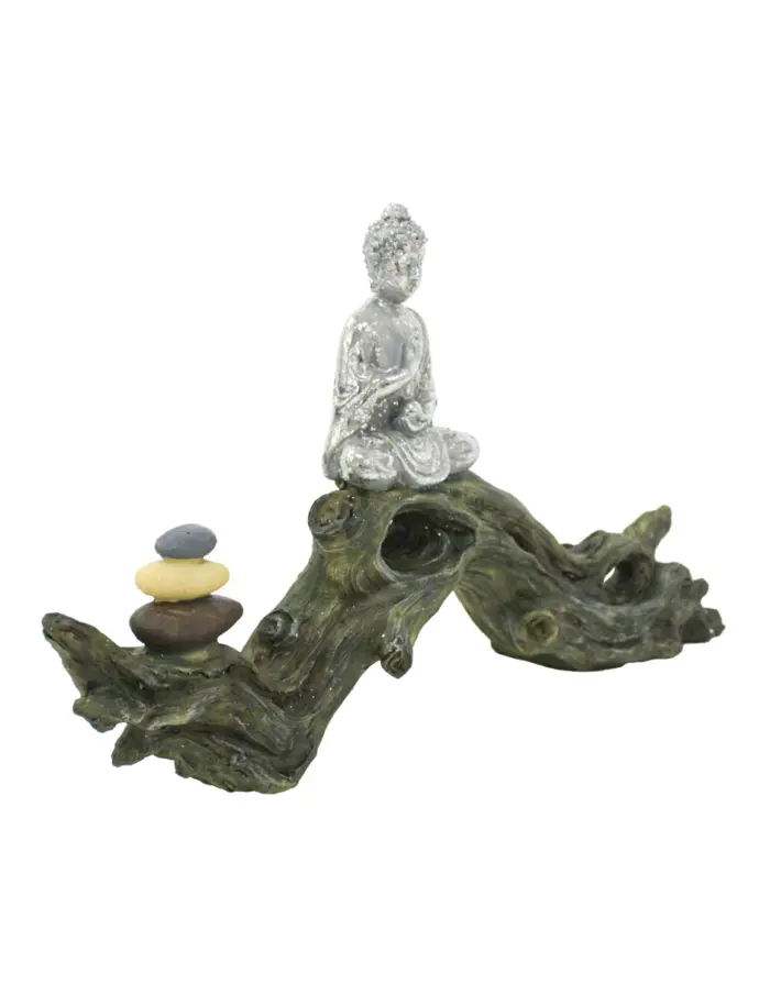 Tronco con buda de poliresina de 33x7x18.5cm - Image 3