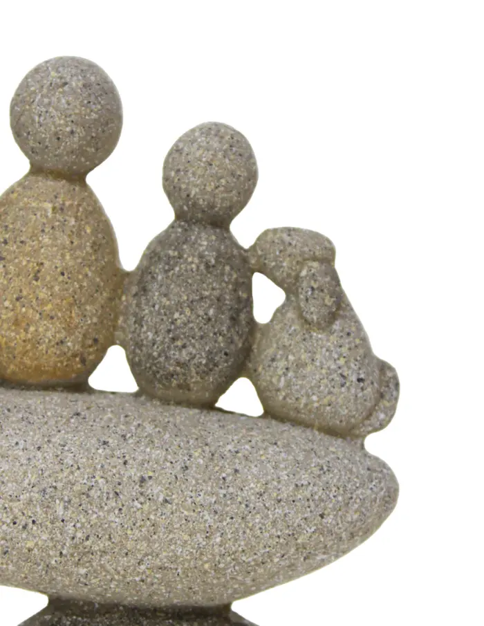 Escultura de piedras apiladas de poliresina de 12.5x4.5x18cm - Image 4