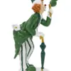 Payaso con paraguas verde de poliresina de 12.5x7x20.5cm - Image 3