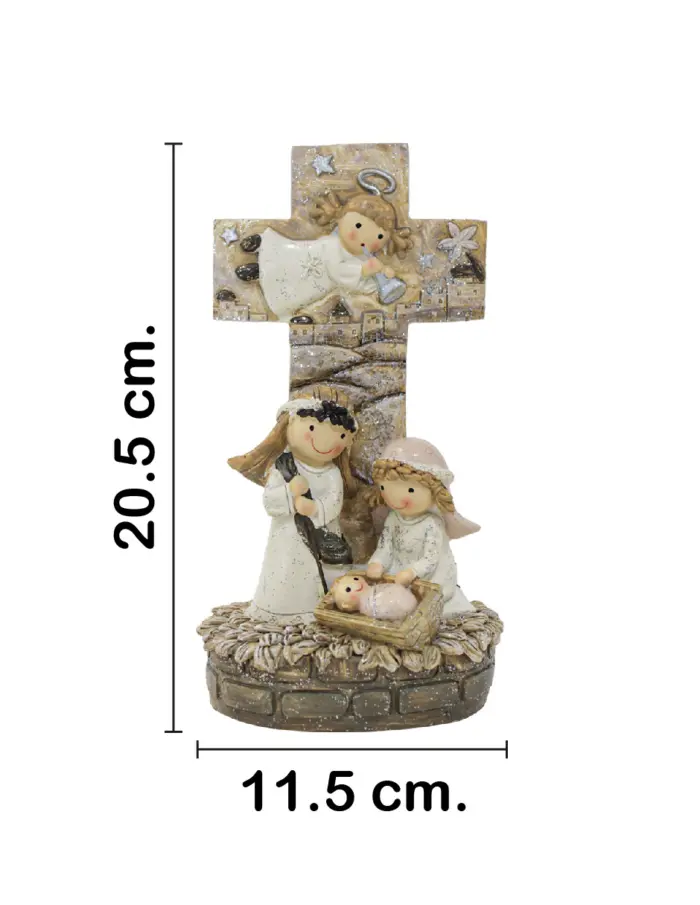 Misterio con cruz de poliresina de 11.5x7.5x20.5cm - Image 2