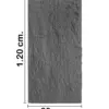 Recubrimiento de pared diseño roca gris oscuro de 120x60x3cm - Image 2
