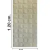 Recubrimiento de pared diseño cuadrados 3D kaki de 120x60x2.5cm - Image 2