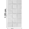 Recubrimiento de pared diseño tridimensional blanco de 120x60x2.5cm - Image 2