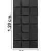 Recubrimiento de pared diseño tridimensional gris de 120x60x2.5cm - Image 2