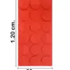 Recubrimiento de pared con círculos color ladrillo de 120x60x2.5cm - Image 2