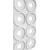 Recubrimiento de pared diseño círculos en relieve blanco de 120x60x3cm - Image 4