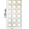 Recubrimiento de pared diseño cuadrados beige de 120x60x3cm - Image 2