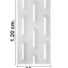 Recubrimiento de pared diseño rejilla blanco de 120x60x3cm - Image 2