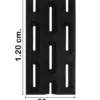 Recubrimiento de pared diseño rejilla negro de 120x60x3cm - Image 2