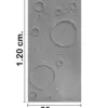 Recubrimiento diseñó cráter de luna gris de 120x60x3cm - Image 2