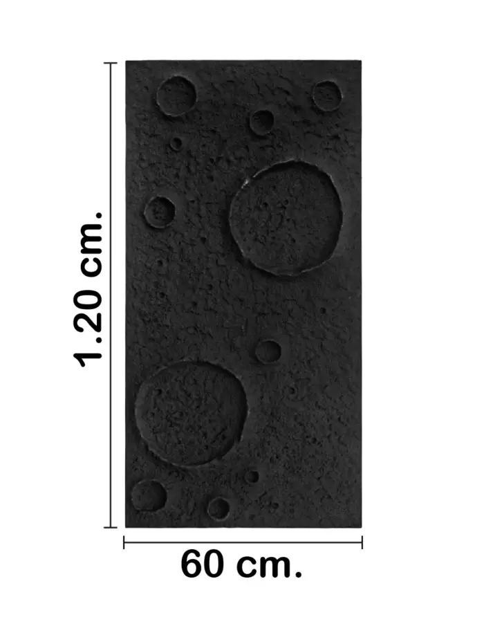 Recubrimiento diseñó cráter de luna negro de 120x60x3cm - Image 2