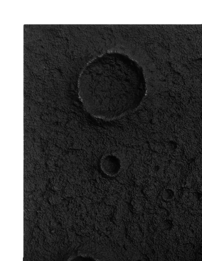 Recubrimiento diseñó cráter de luna negro de 120x60x3cm - Image 3
