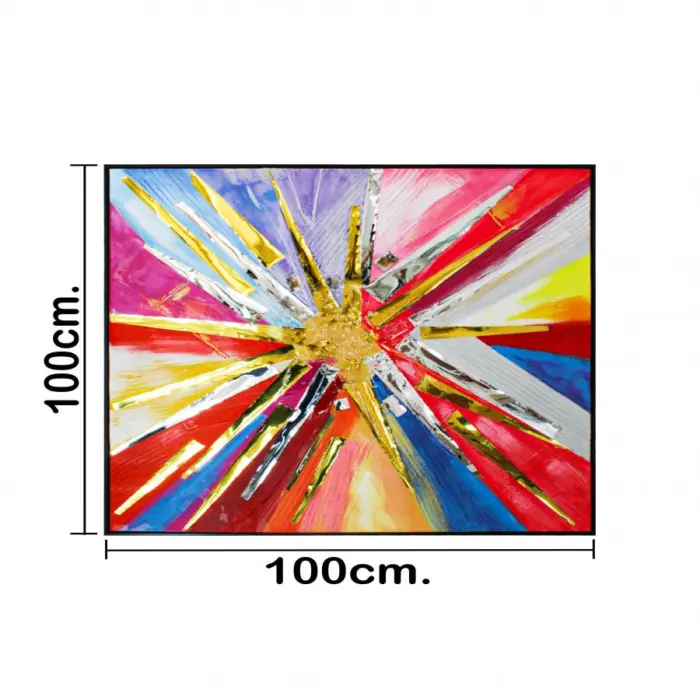 Cuadro de colores con espejos de 3.5x100x100cm - Image 4