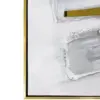 Cuadro de pintura al óleo gris con espejos plateados y dorados de 3.5x140x70cm - Image 2
