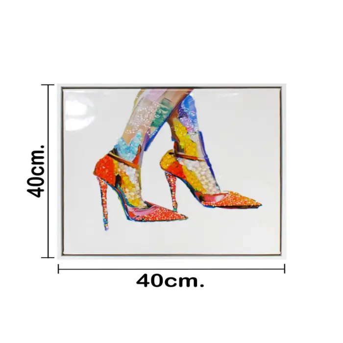 Cuadro de colores diseño zapatillas de 3.5x40x40cm - Image 4