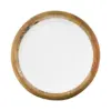 Charola redonda de madera con metal blanca  40x40x6cm - Image 2
