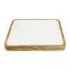 Charola cuadrada de madera con metal blanca de 30x30x3cm - Image 2