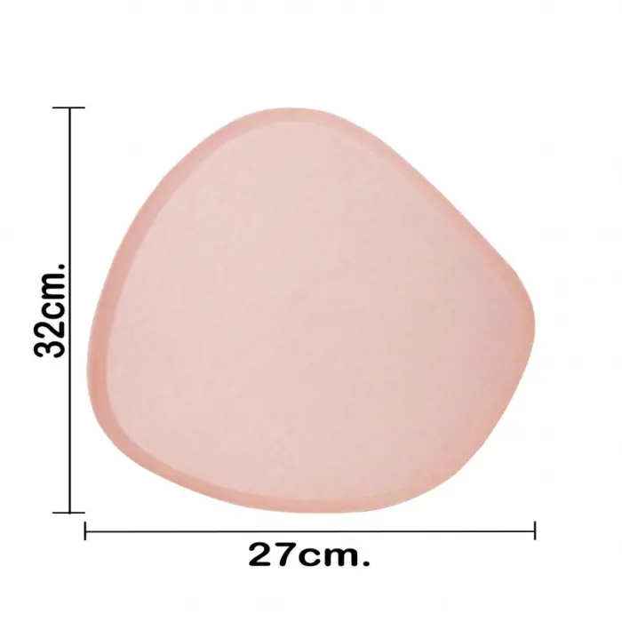 Plato de metal rosa de 32x27x1cm - Image 4