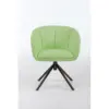 Sillon giratorio de tela cafe de 60x58x75cm peso soportado136kgs - Image 2