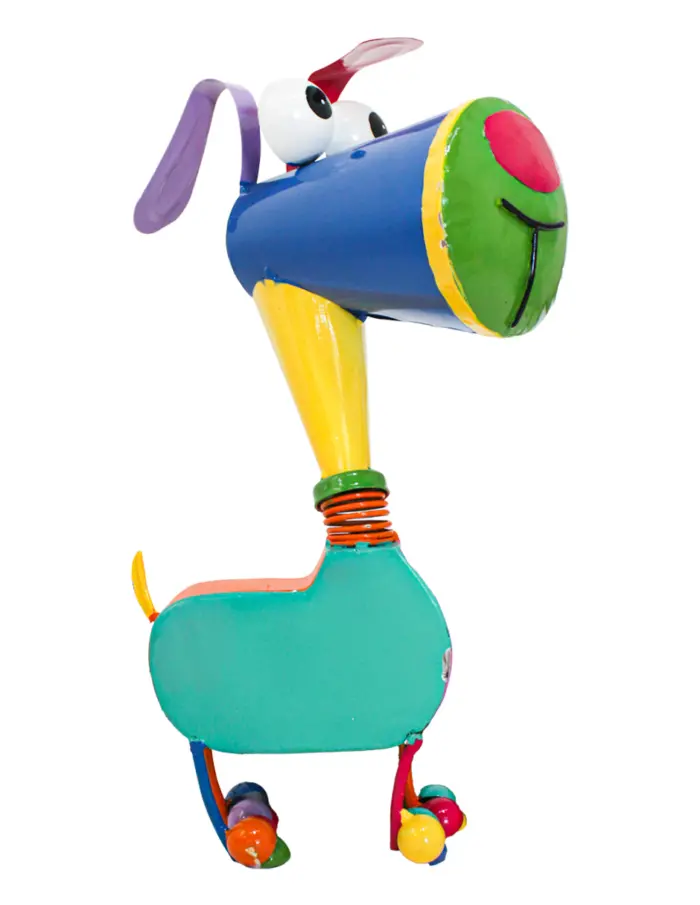 Perro de metal de colores de16x24x36cm - Image 3