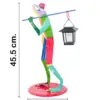Rana de metal con linterna de colores con luz solar de 16x26.5x45.5cm - Image 2