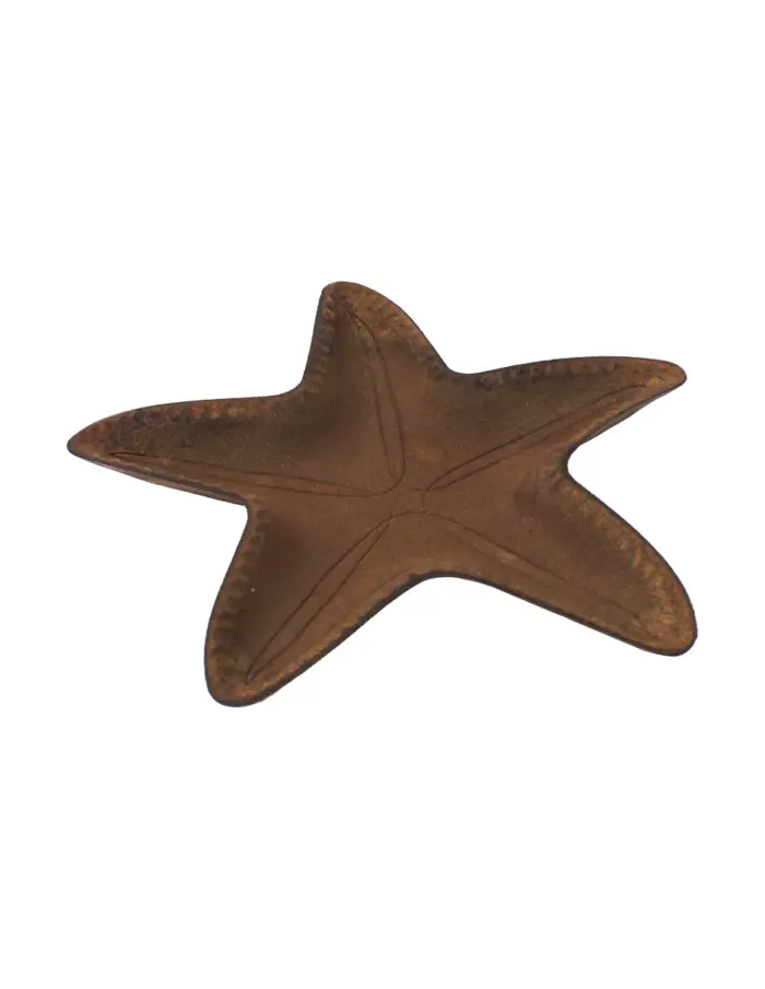 Charola de madera diseño estrella café de 41x41x5cm - Image 2