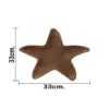 Charola de madera diseño estrella café de 33x33x3cm - Image 4