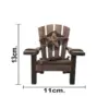 Silla de madera decorativa de playa café de 11x13x13 - Image 4