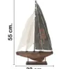 Velero de madera café de 32x6x55cm - Image 2
