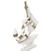 Barco de madera con ancla y conchas marinas blanco de 21.5x4x33cm - Image 3