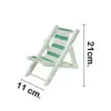Silla de madera decorativa de playa verde de 11x1.5x21cm - Image 2