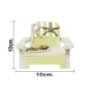 Silla de madera decorativa de playa amarilla con estrella de 10x11x10cm - Image 4
