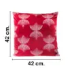 Almohada estampado conchas rojo de 42x10x42cm - Image 2