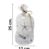 Soporte para puerta estampado conchas azul con blanco de 12x12x25cm - Image 2