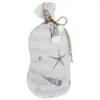 Soporte para puerta estampado conchas azul con blanco de 12x12x25cm - Image 3