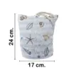 Soporte para puerta estampado marino azul con blanco de 17x11x24cm - Image 2