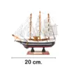 Barco de madera azul con blanco de 20cm - Image 2