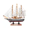 Barco de madera azul con blanco de 20cm - Image 3