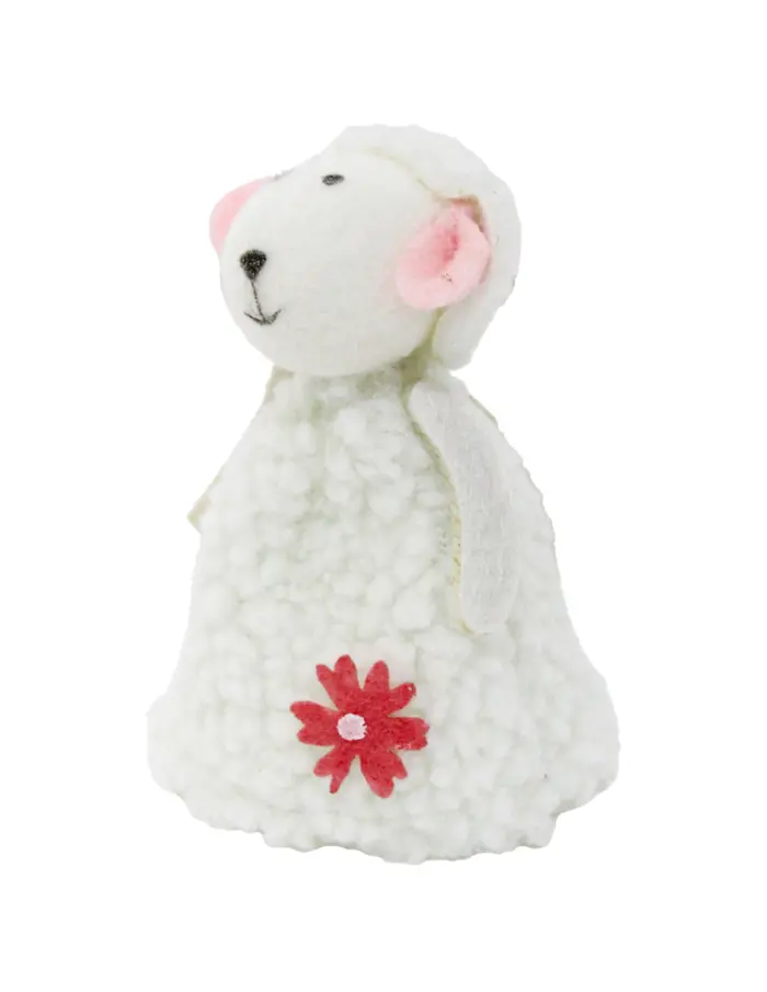 Borrego de peluche blanco de 10x9x3.5cm - Image 3
