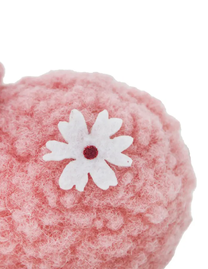 Borrego de peluche rosa con patas de madera de 9.5x5x7cm - Image 4