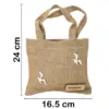 Bolsa de cañamo cafe de 16.5x24x1cm - Image 2