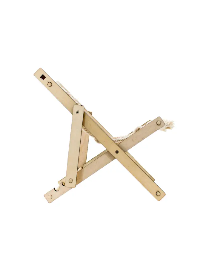 Silla decorativa de madera tejida natural de 24x11.5x1.3cm - Image 3