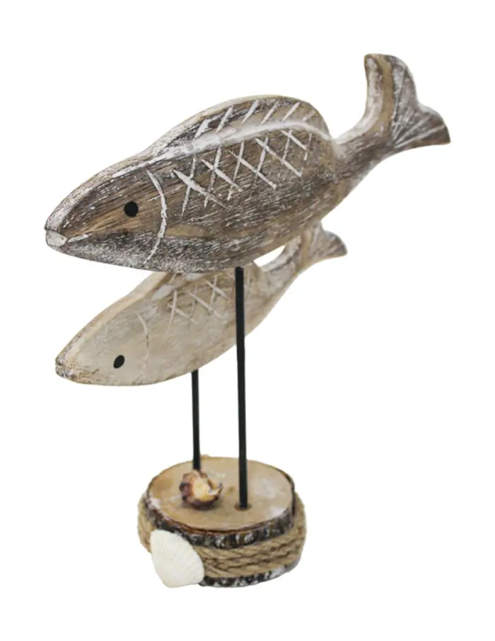 Peces sobre base de madera de 18x6x18cm - Image 3