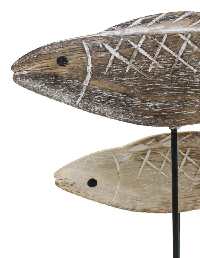 Peces sobre base de madera de 18x6x18cm - Image 4