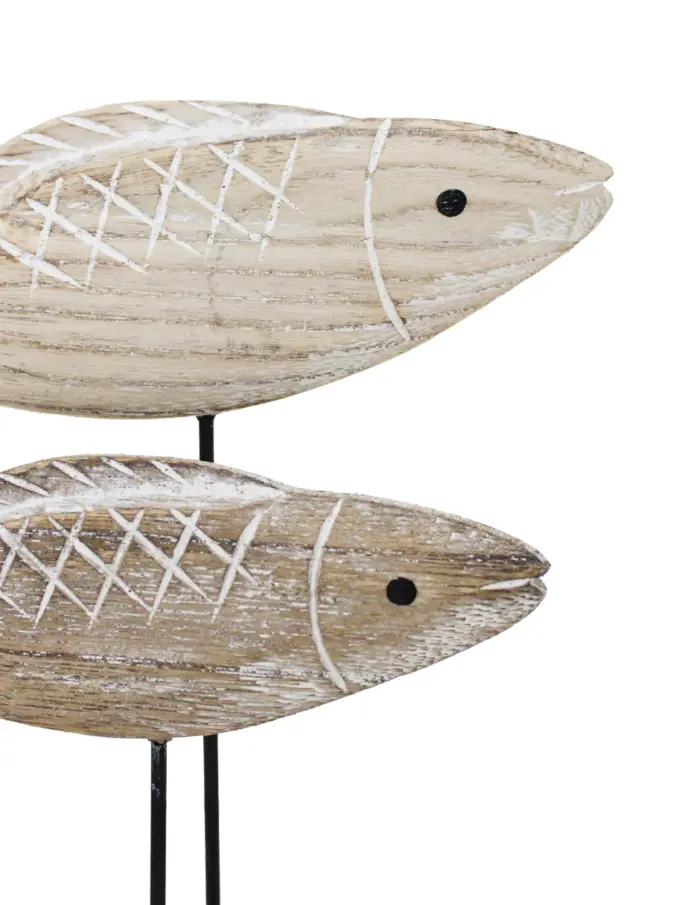 Peces sobre base de madera de 21x6x20cm - Image 4