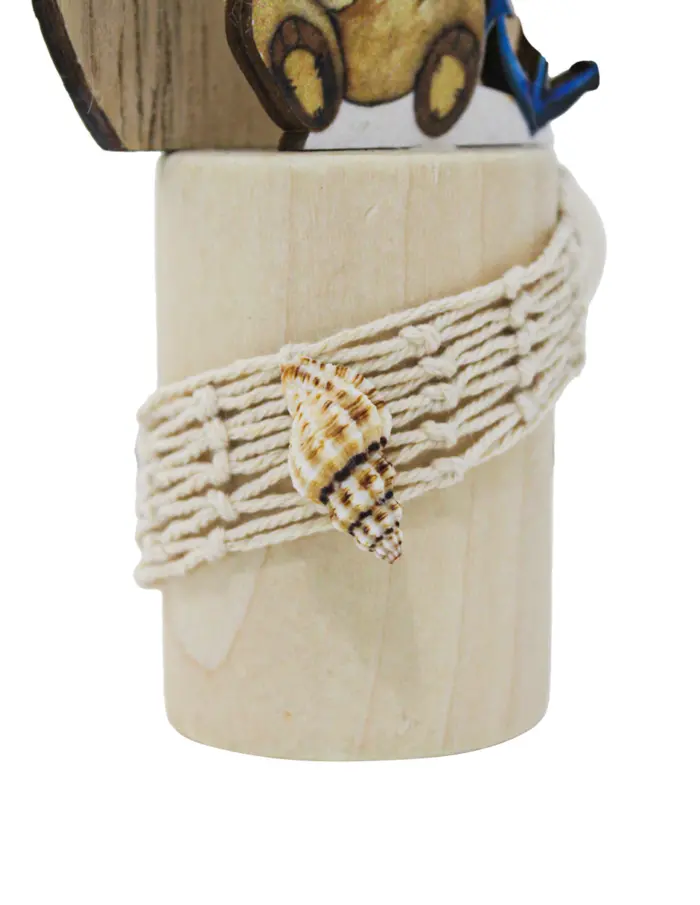 Osito marino con base de madera de 8x20cm - Image 4