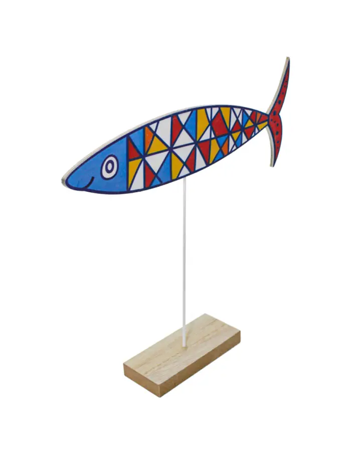 Pez de colores en base de madera de 19x20x4.5cm - Image 3