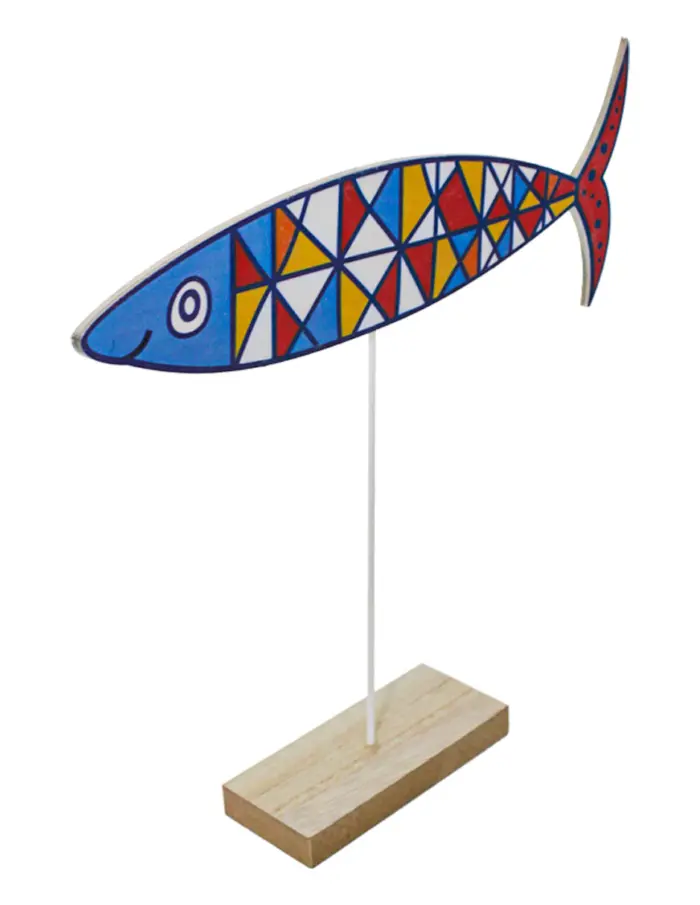 Pez de colores en base de madera de 28x29x5cm - Image 3
