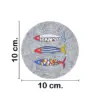 Juego de 4 Porta vasos de fieltro diseño peces de colores de 10cm - Image 2