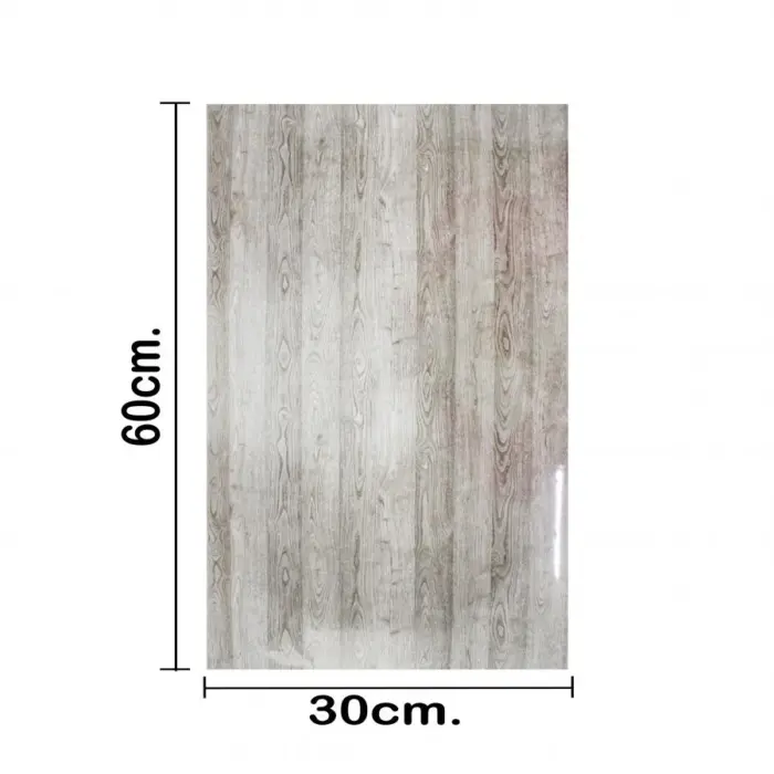 Adhesivo de pared dieño madera gris oscuro de 30x60x1cm - Image 3